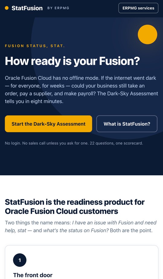 StatFusion home screen