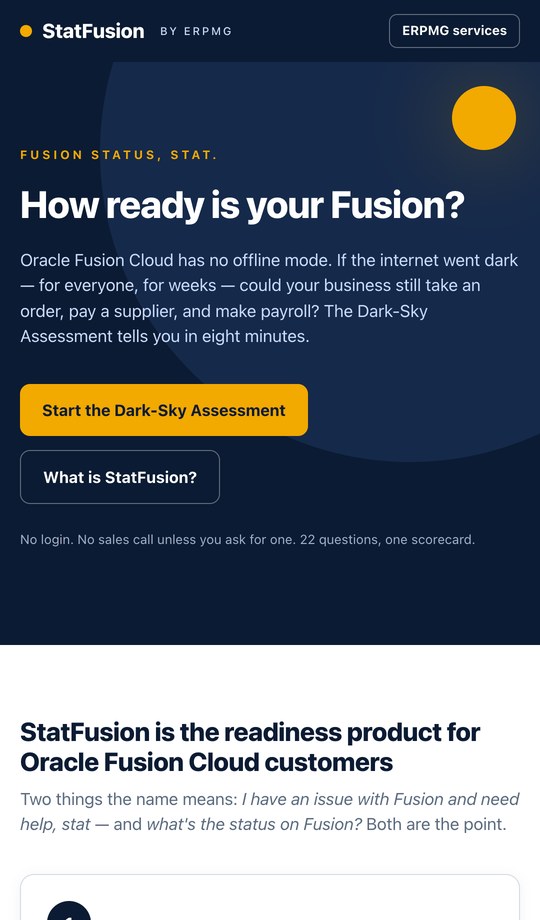 StatFusion home screen